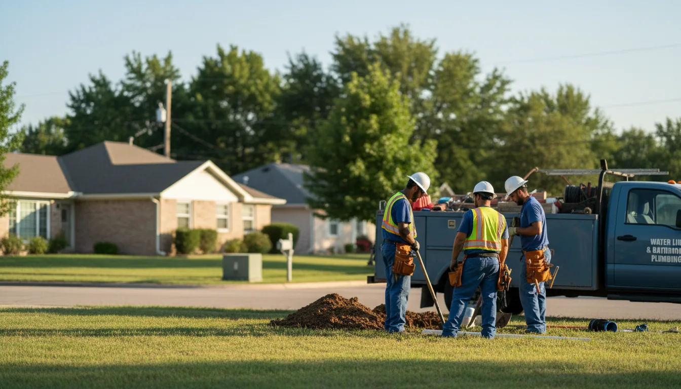 Residential water line and bathroom plumbing service in Hyattville, WY